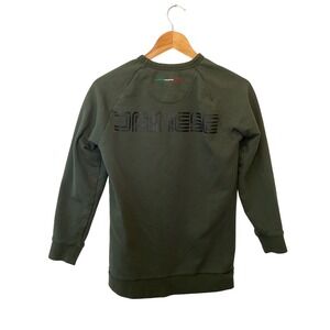 Dainese Mens XS Anniversary Crewneck Sweatshirt Olive Green Raglan Long Sleeve